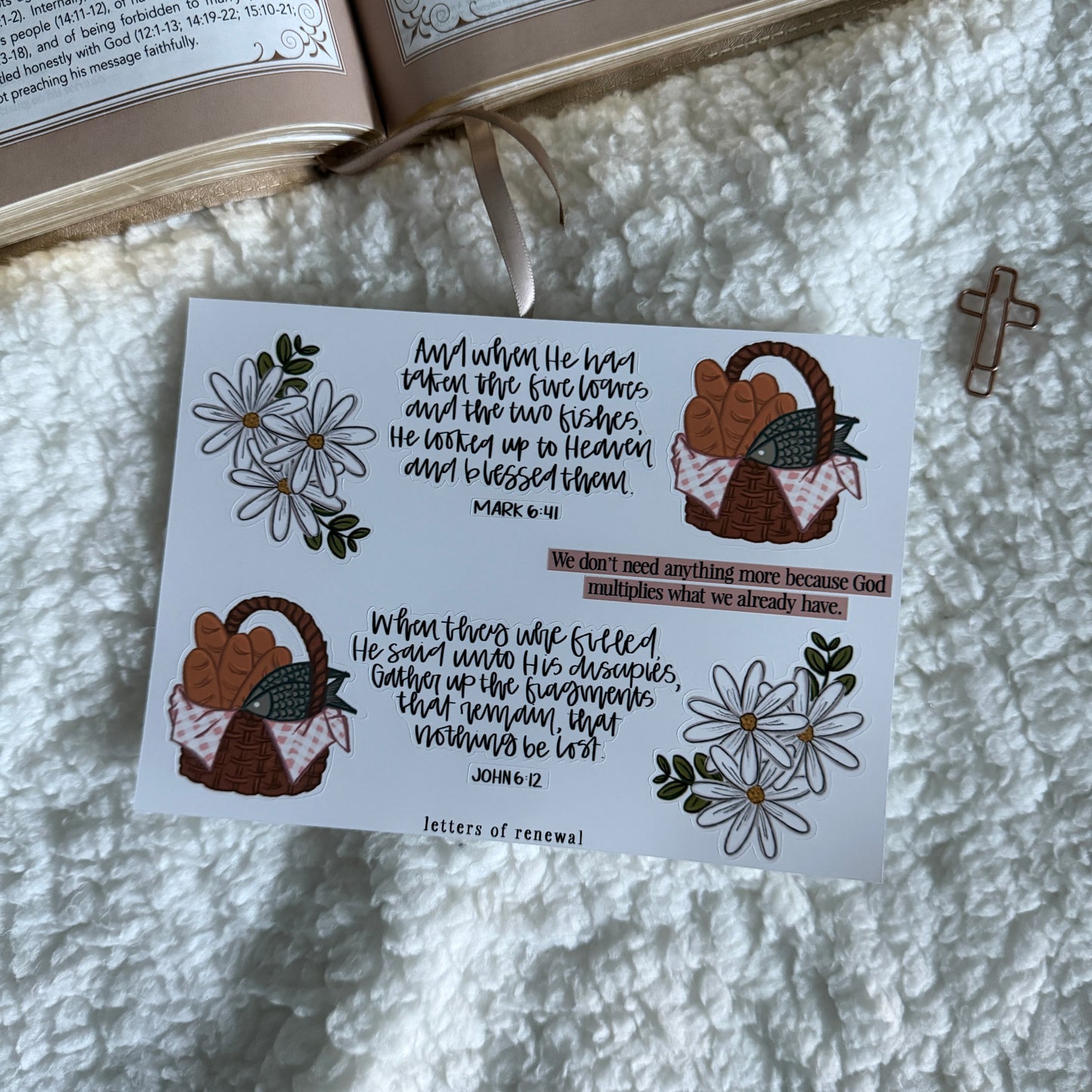 Bread and Fish Sticker Sheet