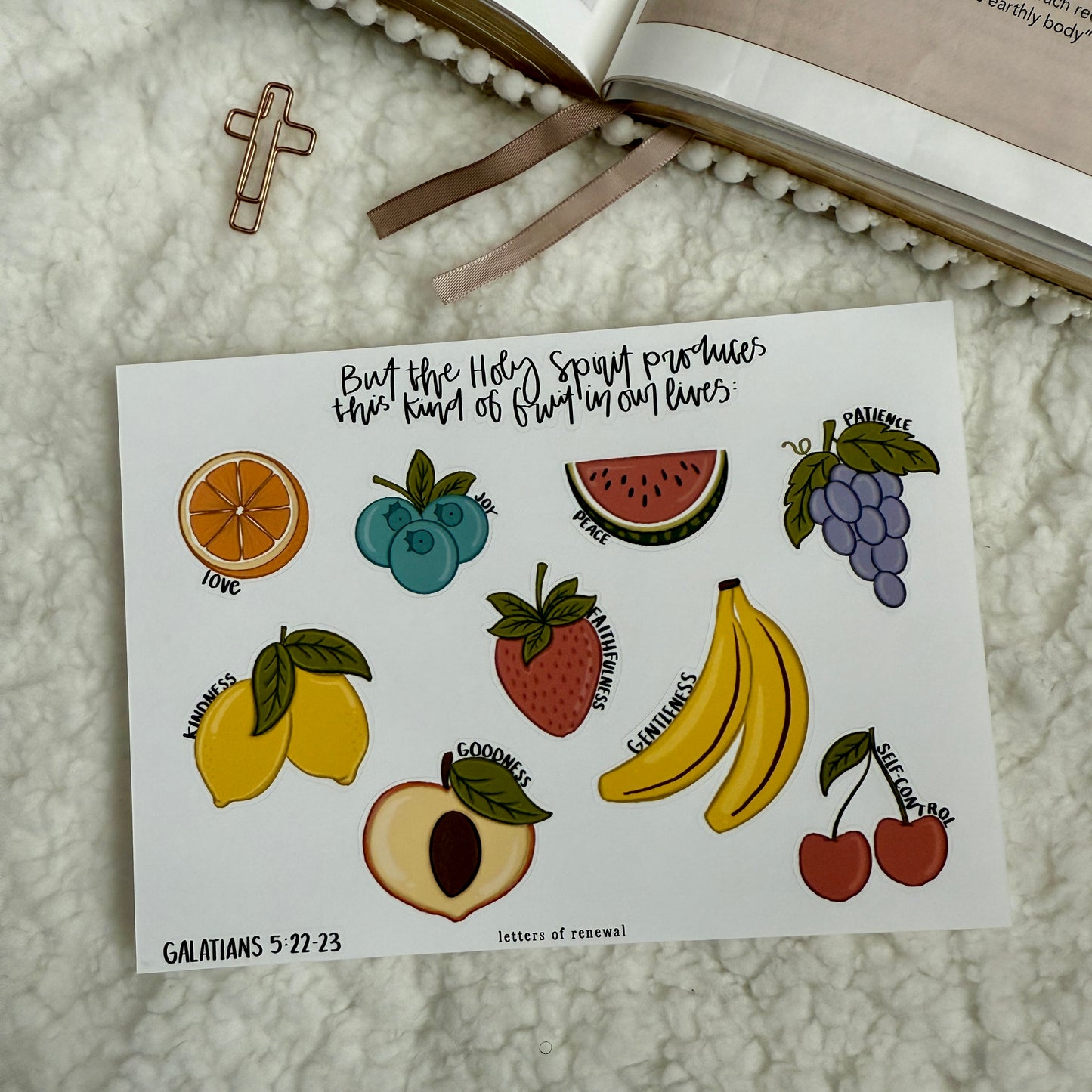 Fruit of the Spirit Sticker Sheet