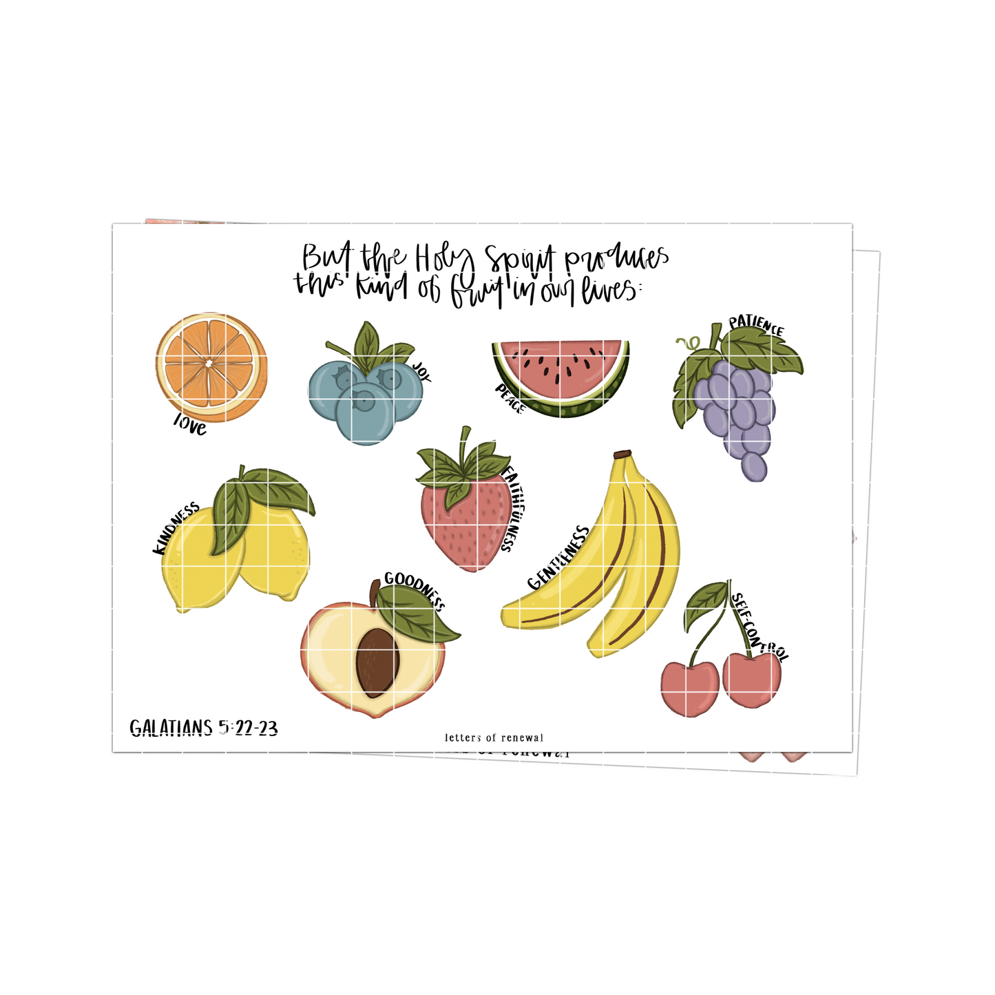 Digital | Fruit of the Spirit Sticker Sheet